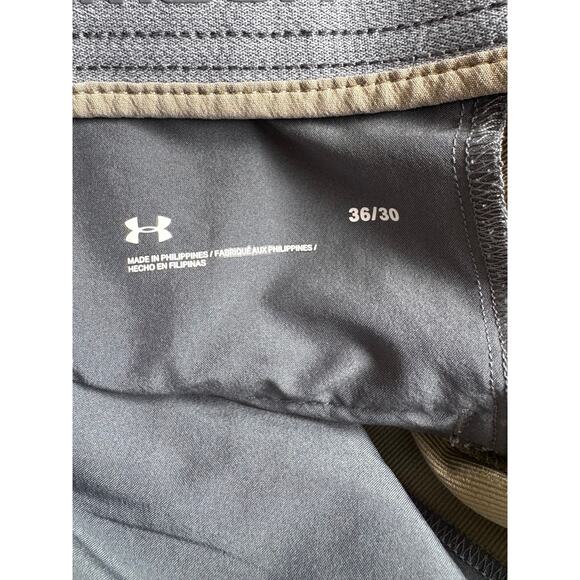 Under Armour Men’s 36x30 Khaki Performance Stretch Nylon Pants - Picture 6 of 7